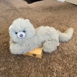 Dakin Gray Long Hair Persian Cat Plush Vintage 1991 Stuffed Animal